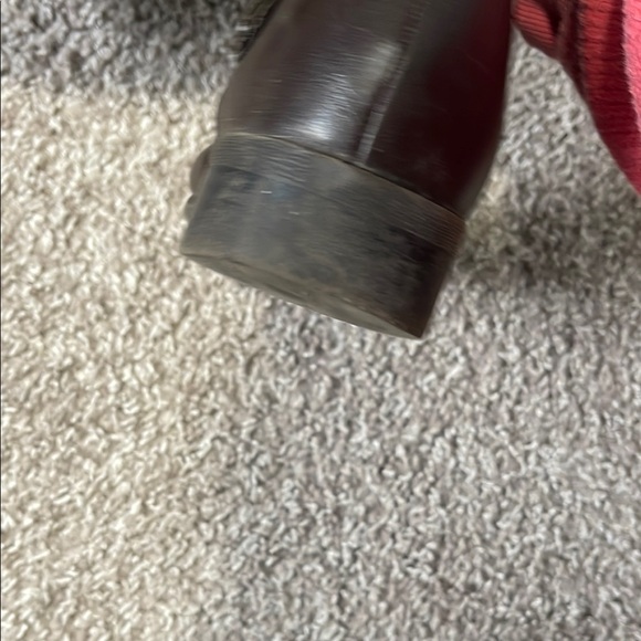 Brown Combat Moto Boots with Distressed Leather and Buckle Straps - Picture 11 of 14